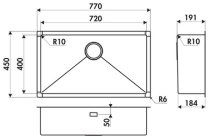 VIBRATO EVSP56IND1 Stainless-steel linen