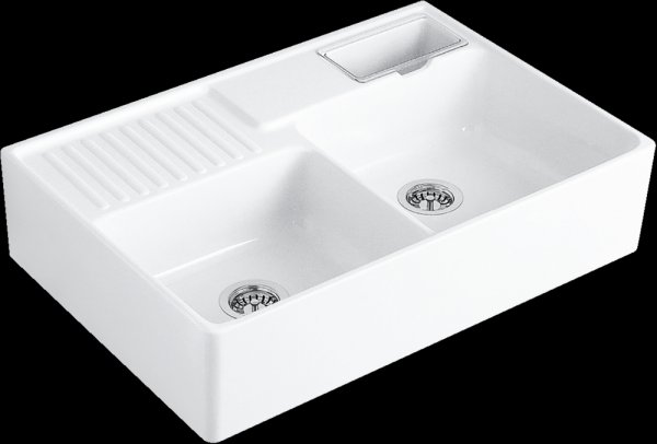 Sink unit Double-bowl manual White Alpin 632391R1