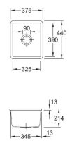 Subway 45 SU Undercounter Chromit 332402J0