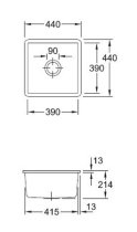 Subway 50 SU Undercounter Stone White 332502RW