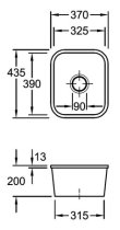 Cisterna 45 Undercounter Almond 670402AM